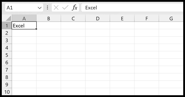 Zelle in Excel