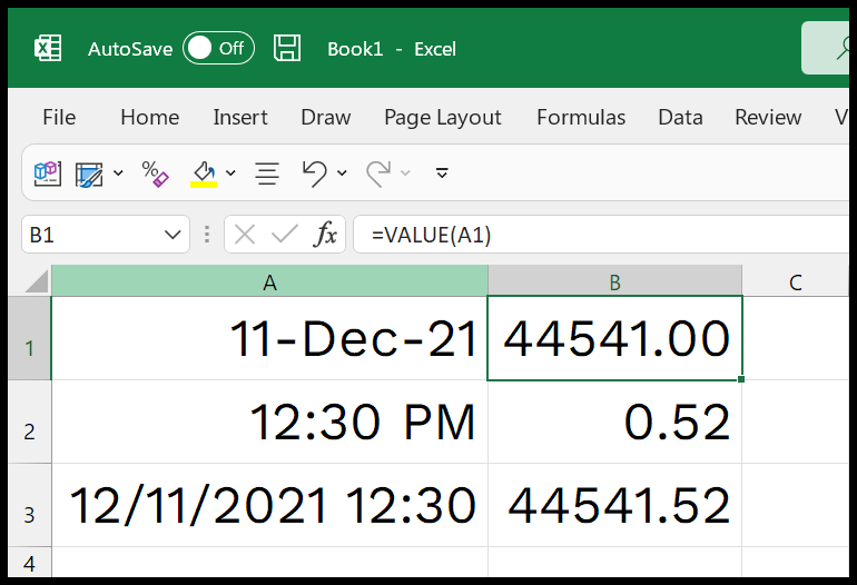 Datum und Uhrzeit in Excel