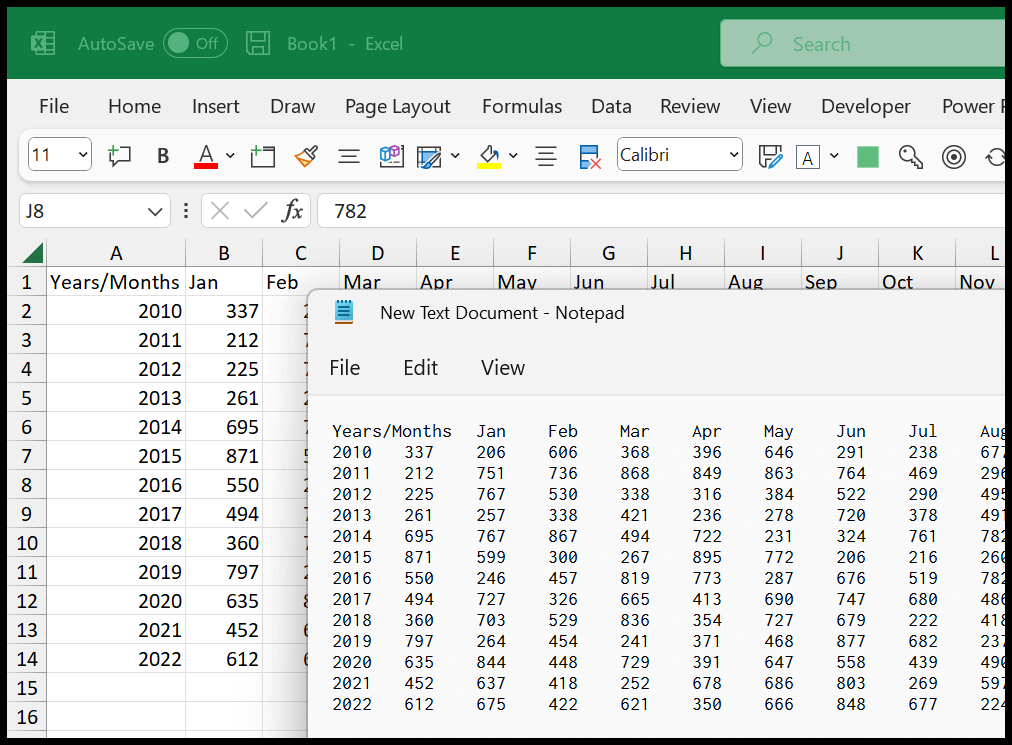 Öffnen Sie eine Textdatei in Excel