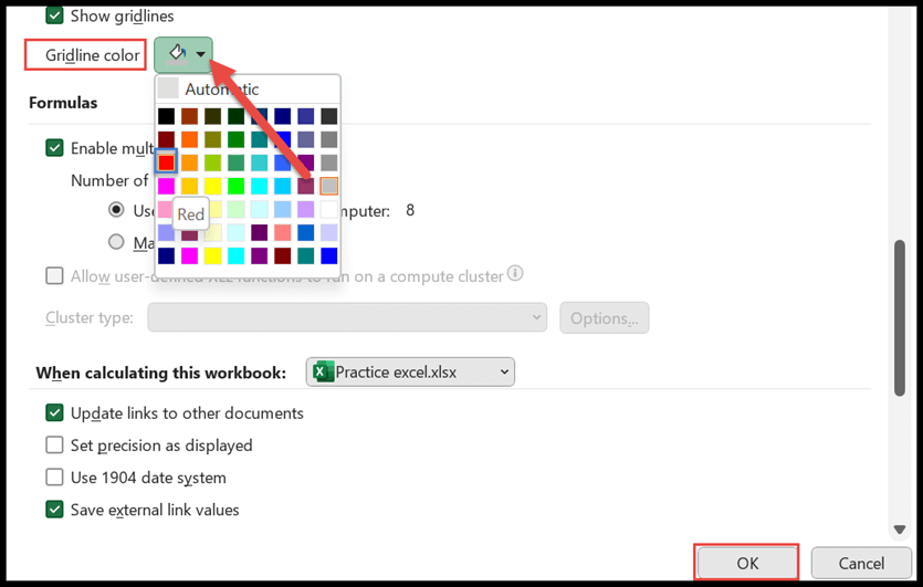 select-gridline-color-and-click-ok