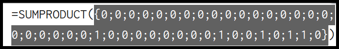 matriz única con cero y uno