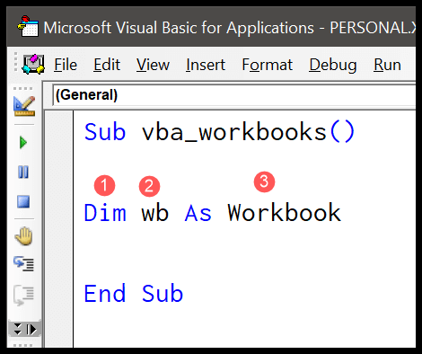 declare variable as workbook