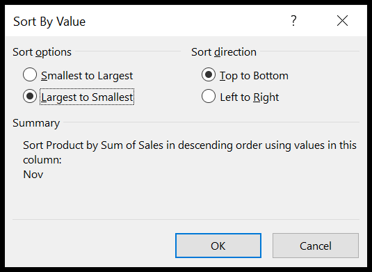 sort-by-value-option