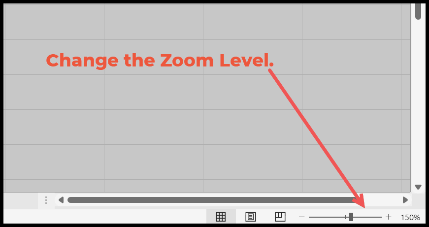 cambiar el nivel de zoom