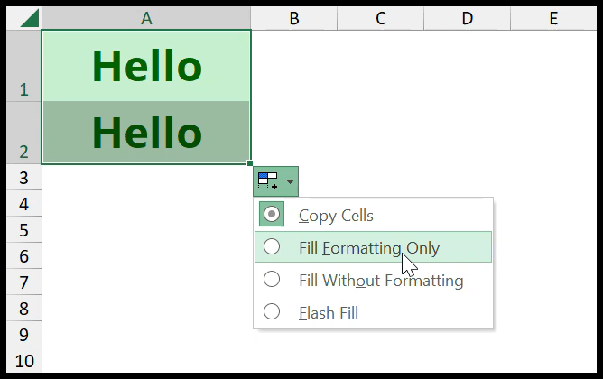 choose-fill-formatting-only