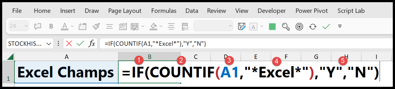 if-Formel zum Finden von Teiltext