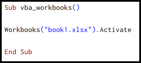 refer to a workbook in vba by name