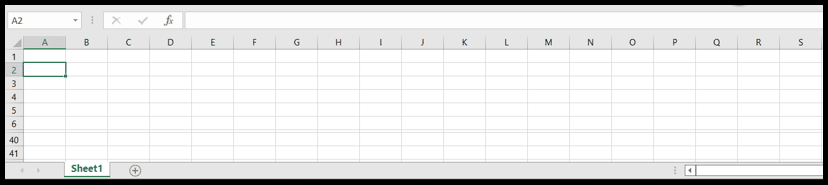 tampilan penuh spreadsheet