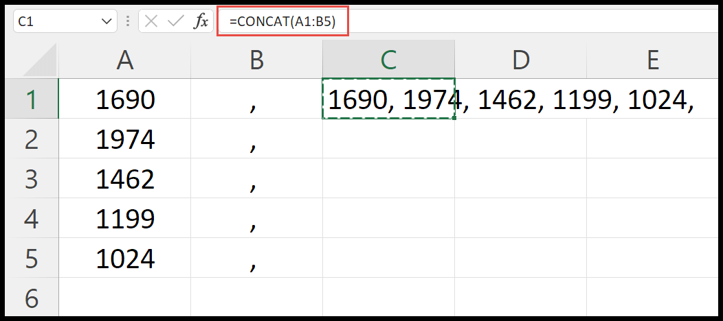 Concat-Formel