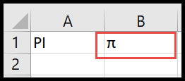 inserte el símbolo pi usando la tecla alt