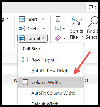select-the-column-width