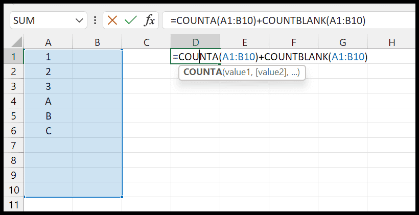 counta-countblank-Formel