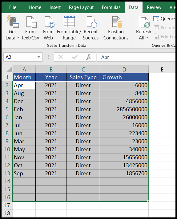 sorted-data-without-blank-rows
