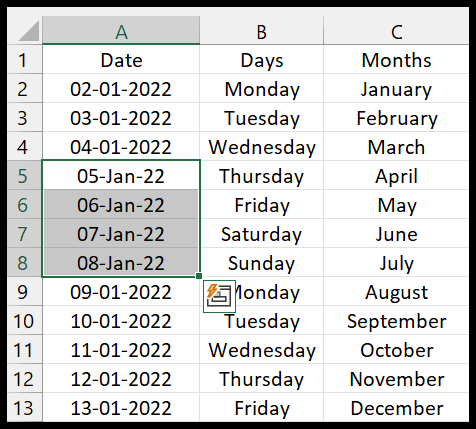 Endgültiger Bildschirm mit Datumsformat