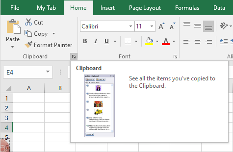 Excel 提示技巧 单击从主页选项卡打开的表格