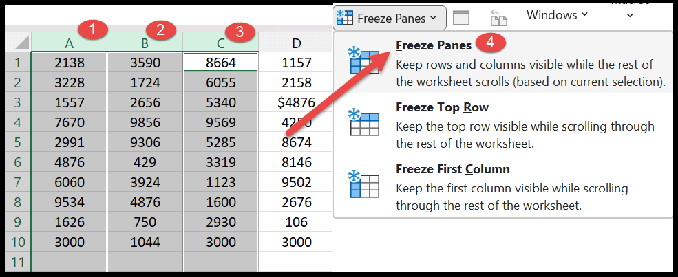 freeze-multiple-columns