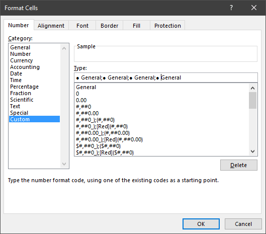 Excel提示提示自定义项目符号点格式