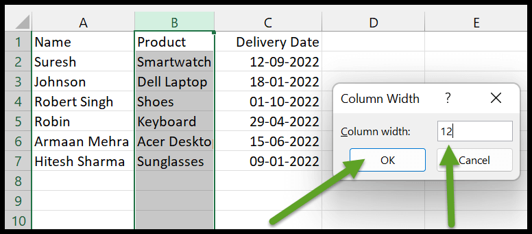 column-width-dialog-box