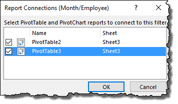 Excel 피벗 테이블 팁 모든 피벗 테이블에 대한 단일 슬라이서 팁 선택
