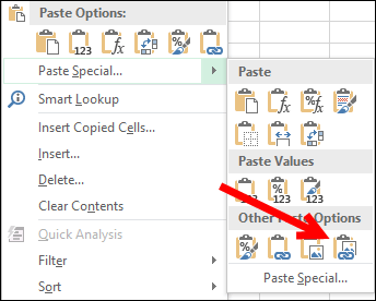 Excel 팁 트릭-라이브 이미지 생성-선택하여 붙여넣기