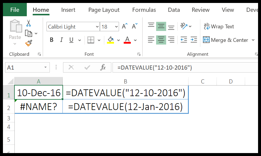 Excel-Datumswert-Funktionsbeispiel-1
