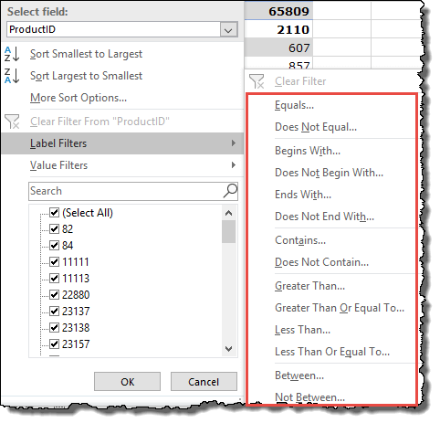 Suggerimenti per le tabelle pivot di Excel Trucchi per filtrare i valori