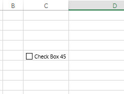 Sisipkan kotak centang di Excel tanpa mengubah posisi