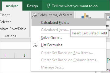 Insert Calculated Field To Add Calculation In Pivot Table
