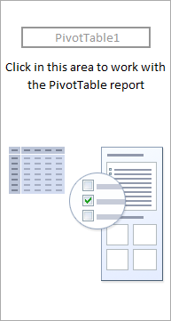 inserisci un pivot vuoto per utilizzare vba per creare una tabella pivot in Excel