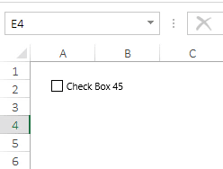 Inserisci casella di controllo in Excel Cambia nome
