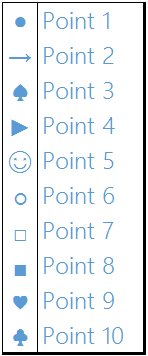 Utilizzare un simbolo di finestra di dialogo diverso per inserire un punto elenco in Excel