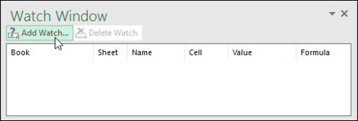 Excel 팁 트릭-Watchwindow에 셀 추가