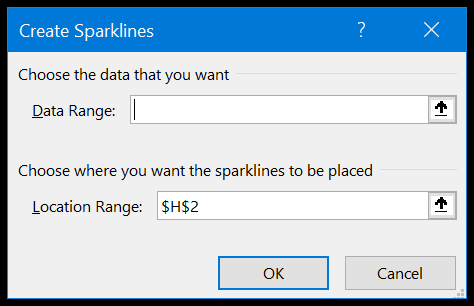 Sparklines-Dialog