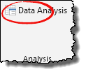 pulsante di analisi dei dati per creare un istogramma