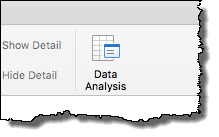 data analysis button to create histogram in excel 2011 mac