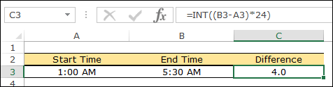 calcular la diferencia horaria horas completas