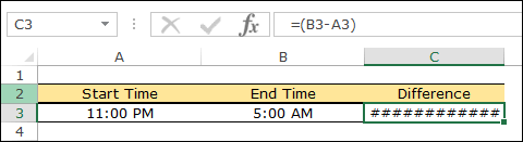 calcular el error de diferencia horaria