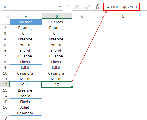 Zählen Sie einzigartige Werte mithilfe erweiterter Filter und Zählungen