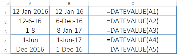 convertir texto a una lista de fechas con la función valor de fecha