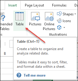 Excel 提示技巧创建应用表