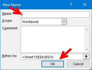Excel-팁-트릭-이름 입력-확인-클릭