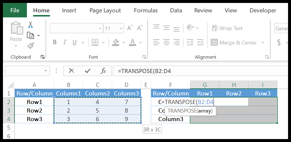 Excel-Transponierungsfunktion-Beispiel-3