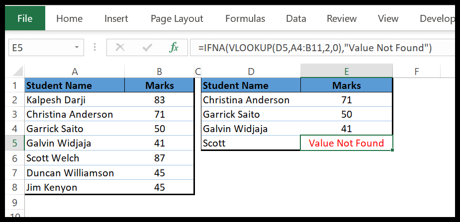 Excel-IFNA-Funktionsbeispiel-1