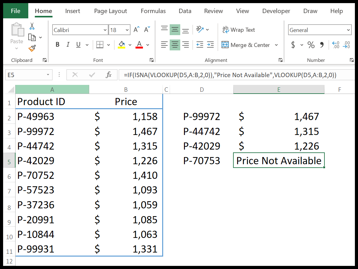 Excel-ISNA-Funktionsbeispiel-2