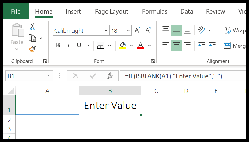 Excel-isblank-Funktionsbeispiel-1