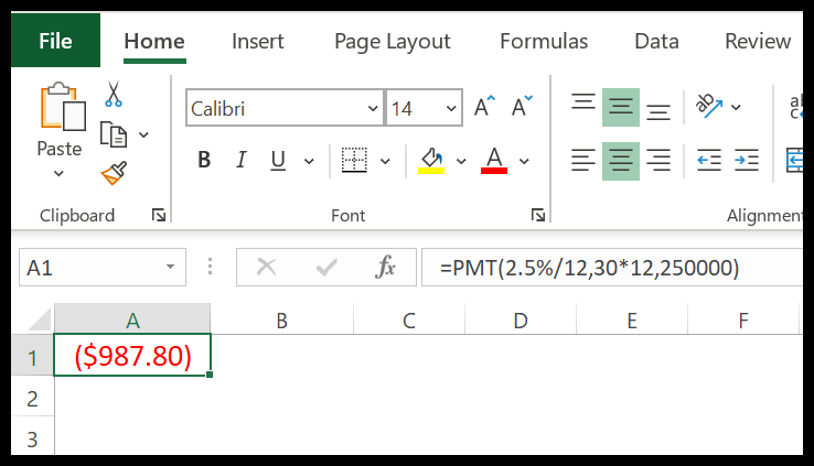 Excel-PMT-Funktionsbeispiel-1