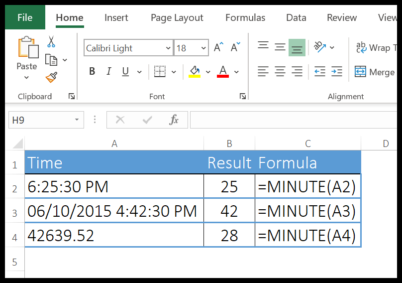 Excel-Minutenfunktion-Beispiel-1