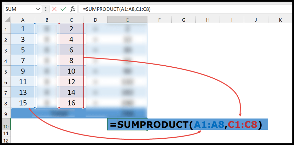 sumaproducto-función-ejemplo-1