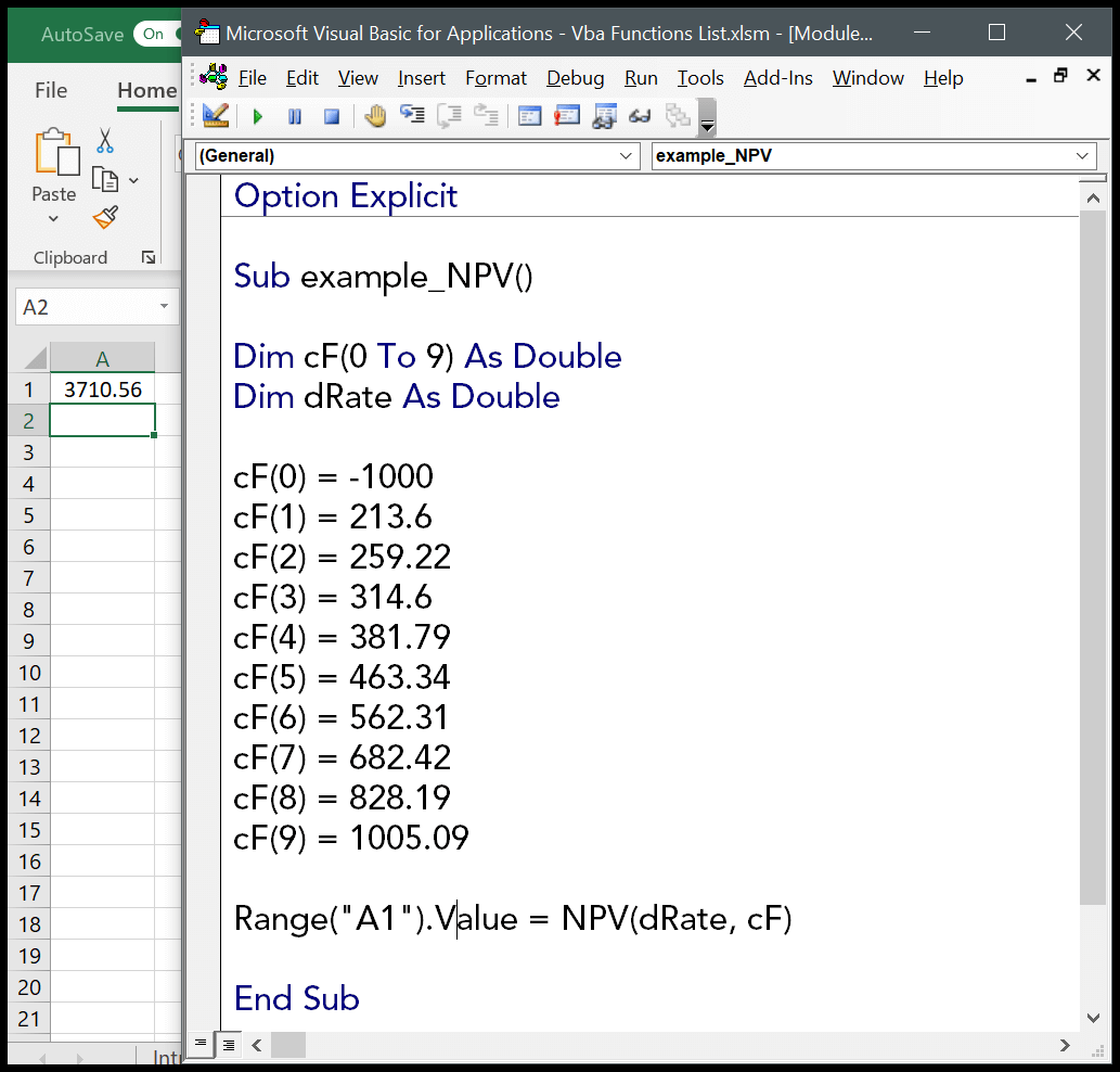 example-vba-npv-function