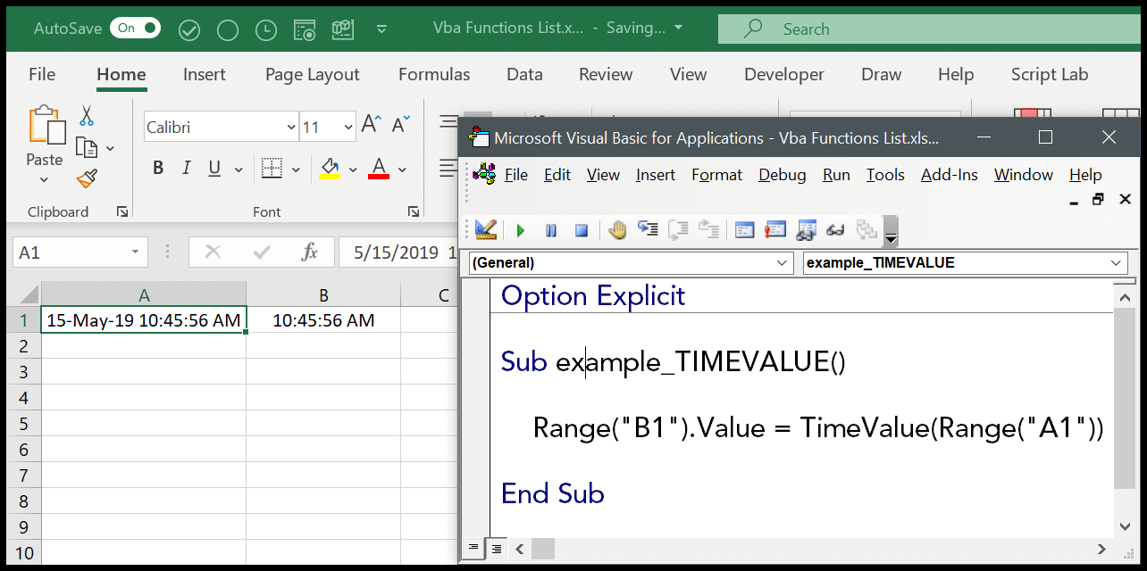 example-vba-timevalue-function